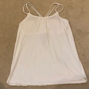 Lululemon White Cut Out Tank